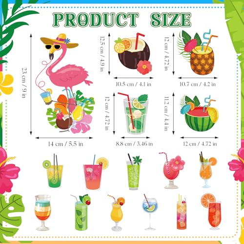 12 imanes decorativos tropicales con flamencos para verano miniatura 5