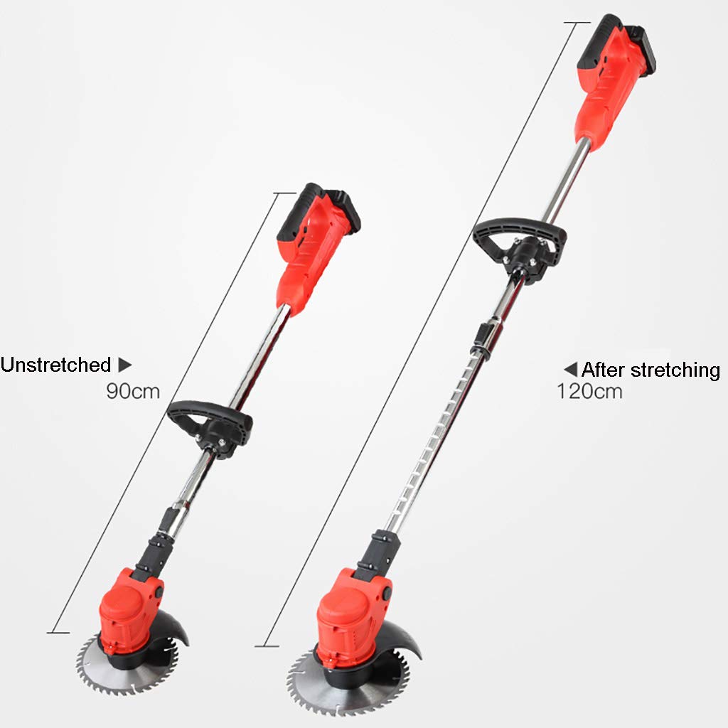 Cortacésped eléctrico, desbrozador inalámbrico, recortadora de césped, capacidad de batería de 4000 mAh, herramienta de poda 2 en 1 para jardinería y paisajismo