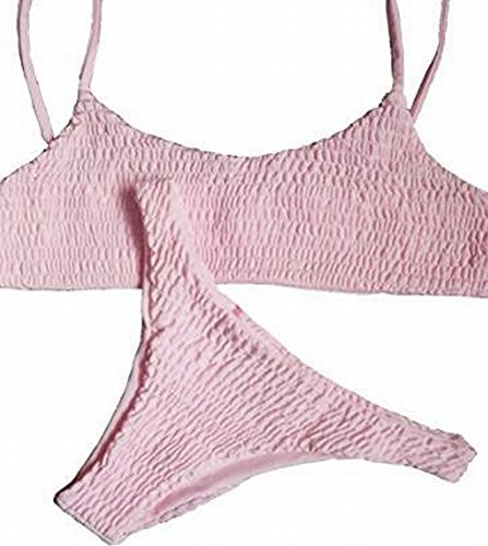Bikini Triangle ZUBJN Maillot de Bain Triangle Plissé Sexy Femme Taille M