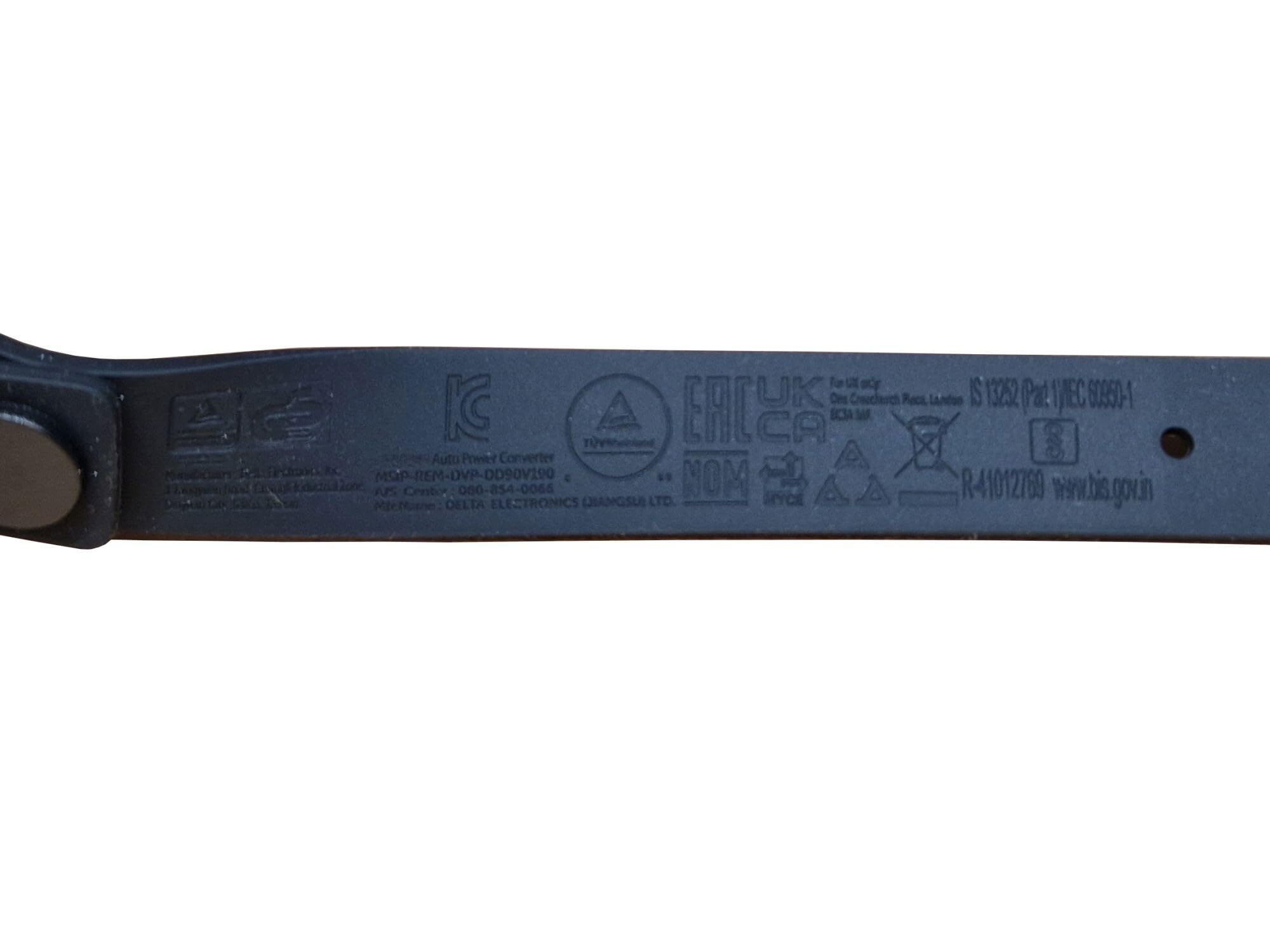Dell 0H536T Originale Alimentatore da Auto - / Aereo 90 Watt per Latitude 14 E5440, 14 Rugged (5414), 15 (E5550), Precision M4500, M4600, M6700, Vostro 3360