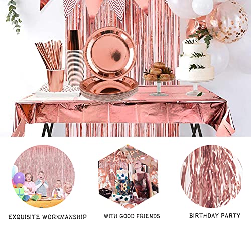 QIMMU Glitter-gordijndecoratie, 3 stuks lamettagordijn, 1 stuks, decoratief tafelkleed, folie franjes, gordijn voor… - Image 5