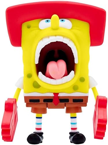 Super7 Bob Esponja KAH-Rah-Tay Bob Esponja - Figura de acción de Bob Esponja de 3.75 pulgadas, coleccionables de dibujos animados clásicos y