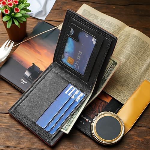 Men's Short Wallet Money Clip Pu Leather Horizontal Wallet Coin Purse2