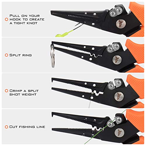 image for KastKing Cutthroat 7 inch Fishing Pliers, 420 Stainless Steel Fishing 