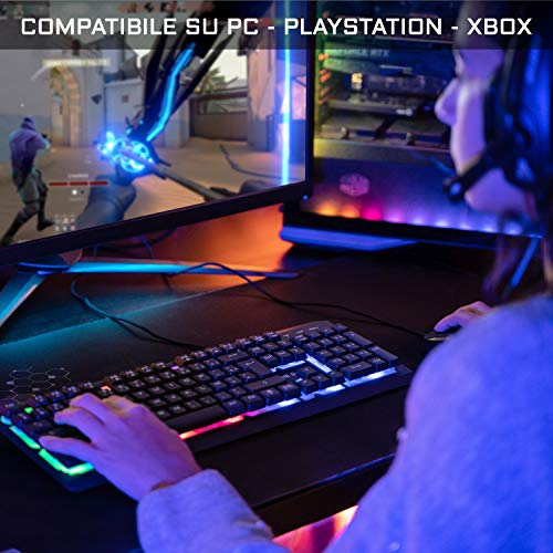 THE G-LAB Combo Selenium 4-in-1 Gaming-Tastatur mit Hintergrundbeleuchtung, Gaming-Maus 3200 DPI, Gaming-Kopfhörer, rutschfestes Mauspad, kompatibel mit PC/PS4/PS5/Xbox One - Image 7