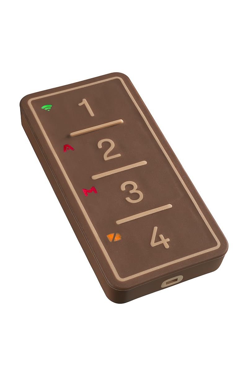 Mando a distancia universal fácil: Copiador multifrecuencia 433-868 MHz para puerta y garaje, 4 teclas programables, compatible con código variable y código fijo, diseño robusto (BLE, chocolate Brown)