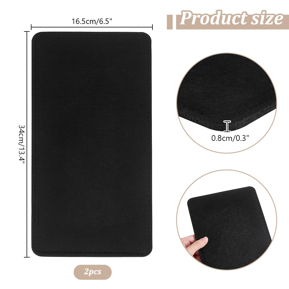 PH PandaHall 2pcs Felt Bag Base Shaper, 14.4x6.5'' Black Purse Organizer Inserts Rectangle Purse Bottom Insert Bag Bottom Flat Base Liner Board for Handbag Leather Backpack Tote Bags Travel Bags