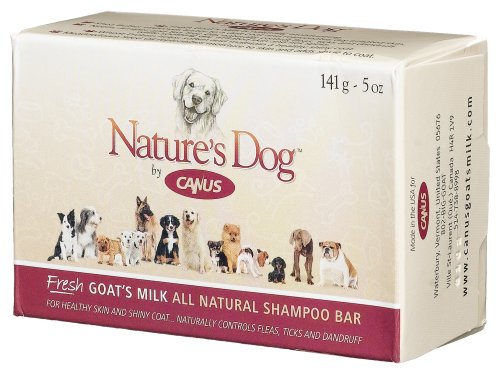 Nature's Dog By Canus Fresh Goat's Milk All Natural Shampoo Bar, 5-Ounce Boxes (Pack of 6)
