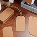 PRETYZOOM 200 Kraft Paper Price Tags with 20m Twine String 12x6cm Blank Shipping Tags for Labeling Drawing and Packaging for Industrial and Craft Use