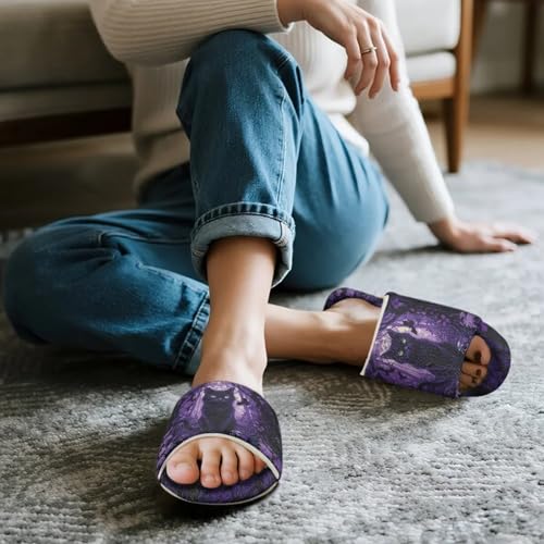 Showudesigns Slippers for Women Men Open Toe Indoor Outdoor Shoes Memory Foam Fuzzy House Slippers3