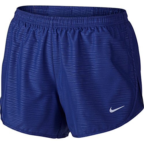 NIKE Women's Dri-Fit Modern Embossed Tempo Running Shorts-Deep Royal Blue-Medium