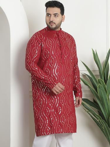 Image of SOJANYA(Since 1958 Cotton Regular Fit Plus Size Ethnic Long Kurta for Navratri & Indian Festivals