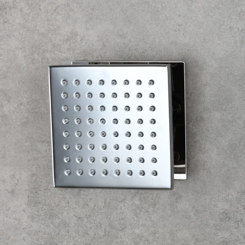 Baño De Latón Rociador Lateral Cuadrado Para Empotrar En La Pared Rociador De Ángulo Ajustable Para La Parte Superior De La Ducha Rociador Para La Cintura, Cromo Simple