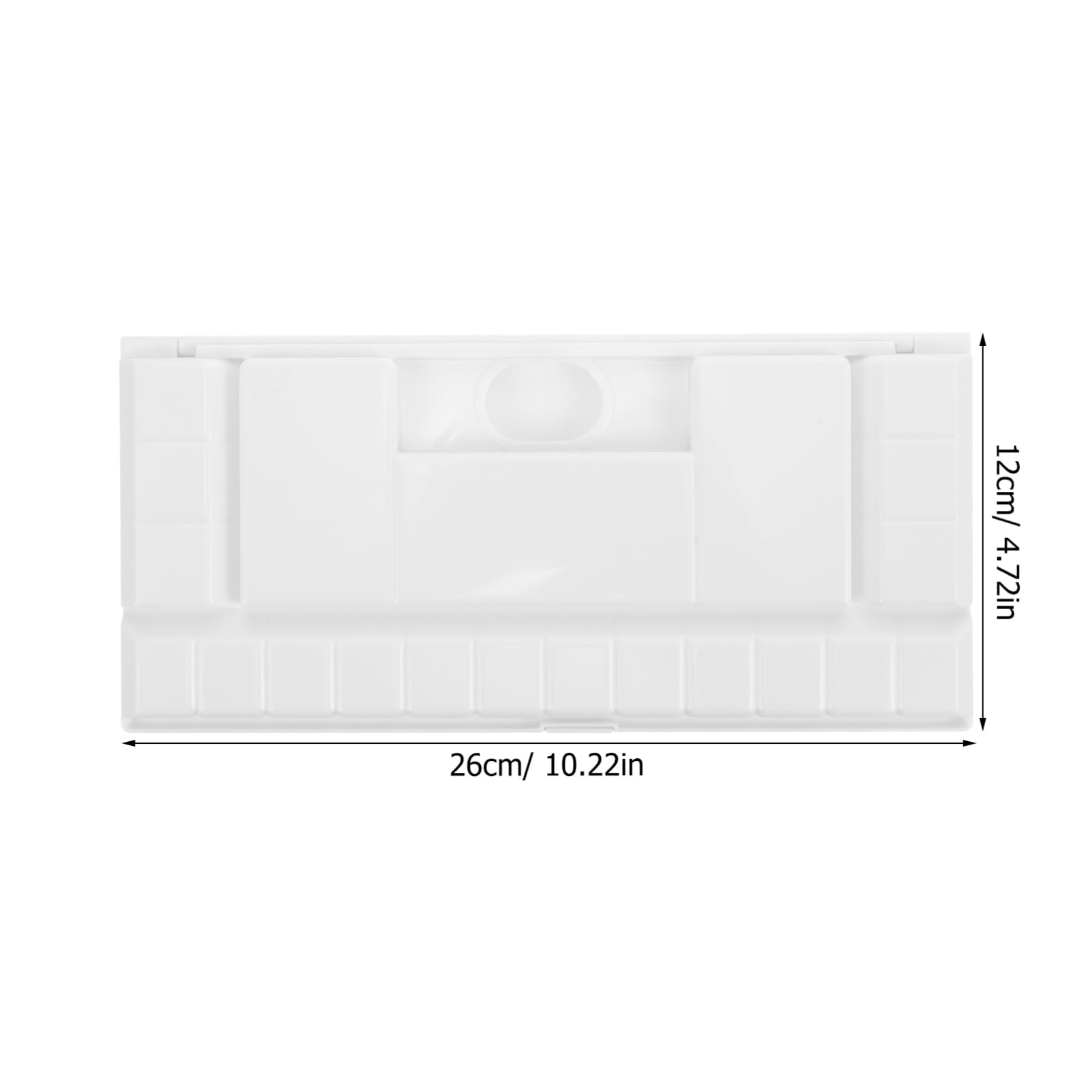 HOMSFOU Portable Watercolor Palette Empty Paint Tray Palette 18 Sections for Travel Artists