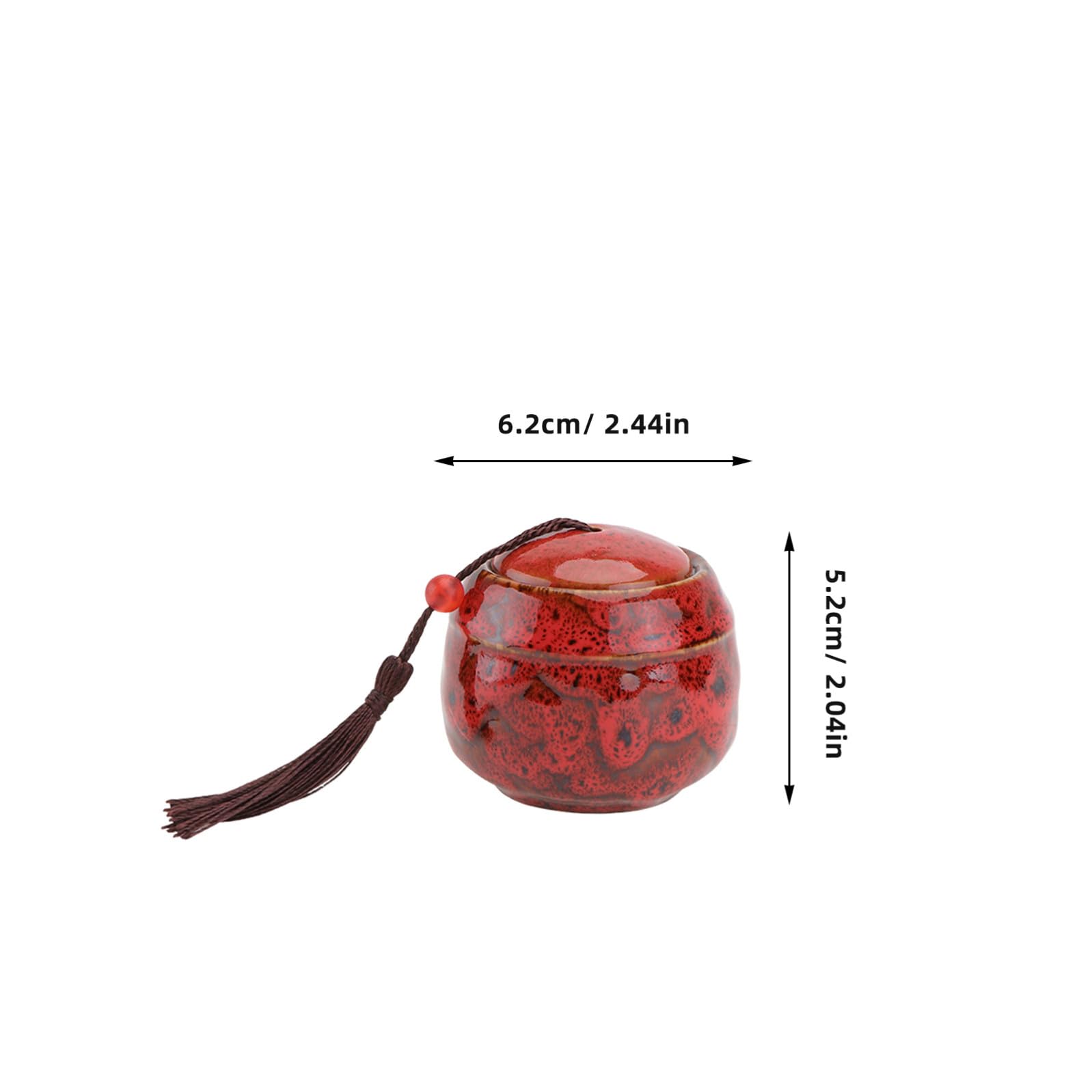 Tarro de Cerámica para Té 5 Piezas Tapa y Cierre Hermético | Latas Redondas para Hojas, Uso Doméstico y Sobremesa, Formato Mini, Multiuso para Guardar Otros Artículos Color Aleatorio