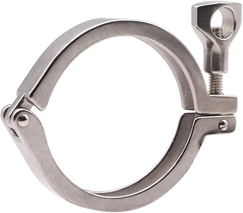 DERNORD Abrazadera sanitaria de acero inoxidable Trébol de tres abrazaderas de un solo pin (Tubo OD 3 ")