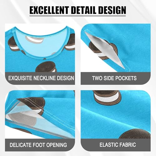 Cookies Pajama Set Pajamas Sleepwear Nightwear Loungewear Clothes Set B04048334