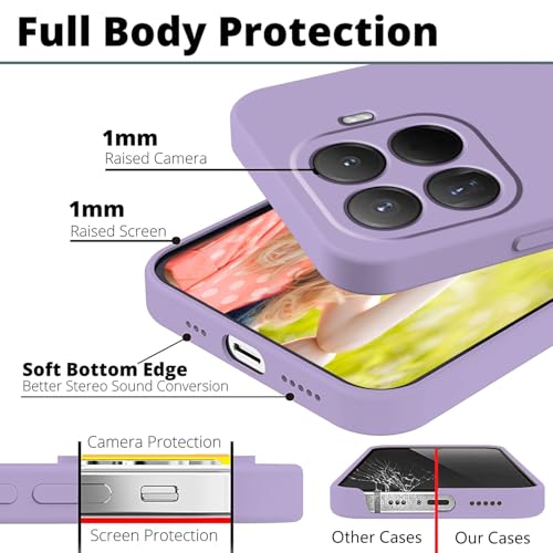 Coque OnePlus 12 silicone liquide violette avec protection caméra intégrée