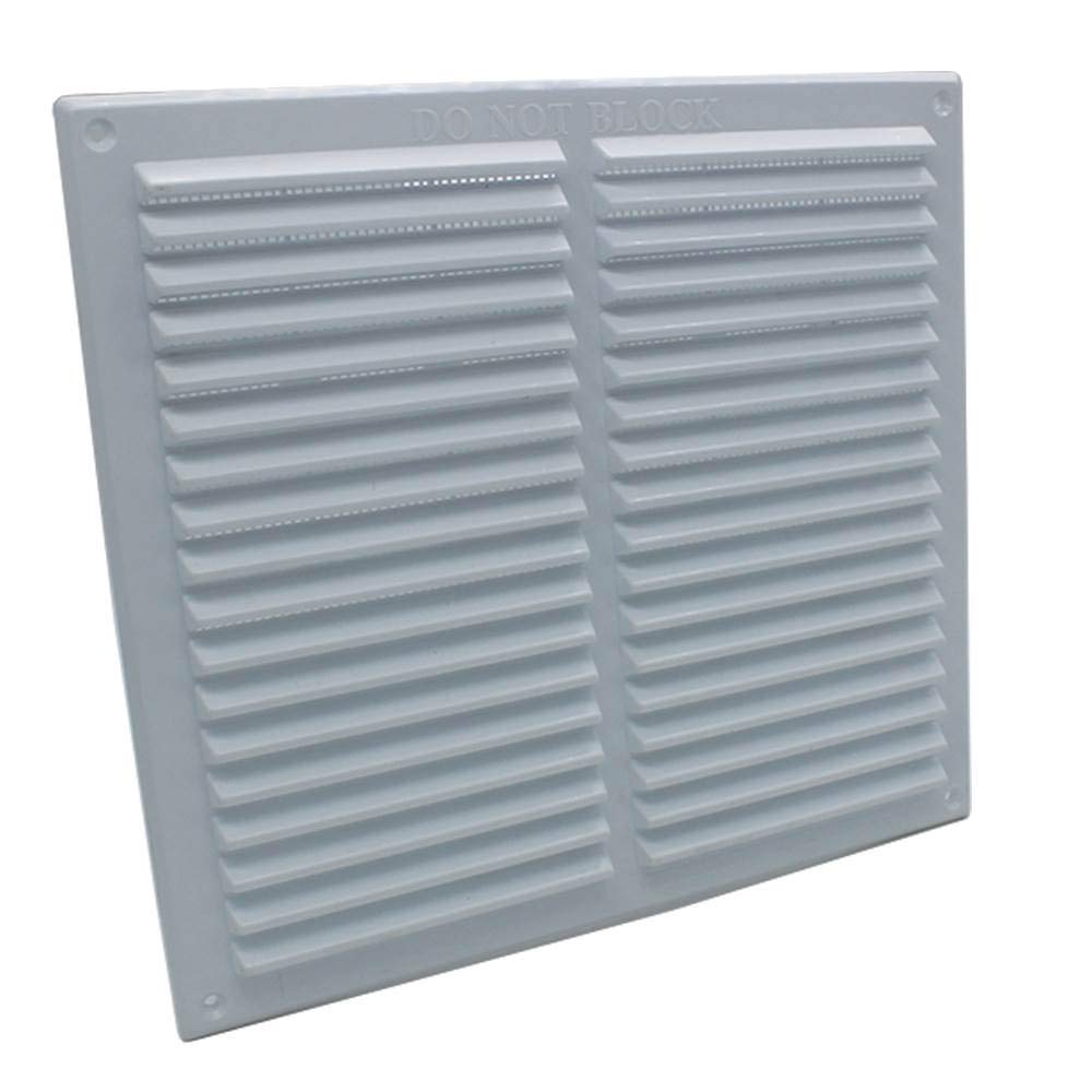 Rytons 9X9 Louvre Ventilation Grille with Flyscreen - White