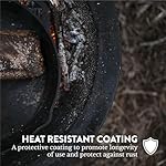 Gas One 22 in Outdoor– Wood Burning Fire Pit with Mesh Lid and Fire Picker – Durable Alloy Steel Fire Pits for Outside – Small Fire Pit for Backyard, Porch, Deck, Camping, BBQ - Image 5