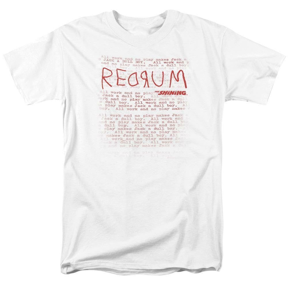 The Shining Redrum t-Shirt Retro 80's Horror Movie Graphic tee WBM563 Cotton T-Shirt - Regular Fit, Printed T-Shirts for Men