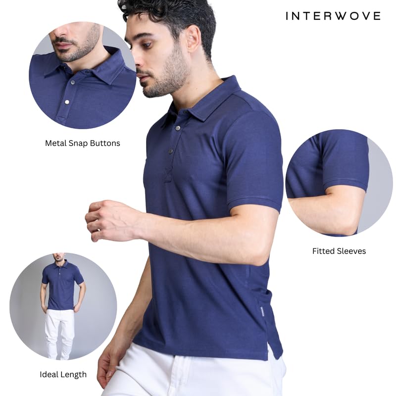 Image of Interwove Bamboo Knitted Polo T-Shirt