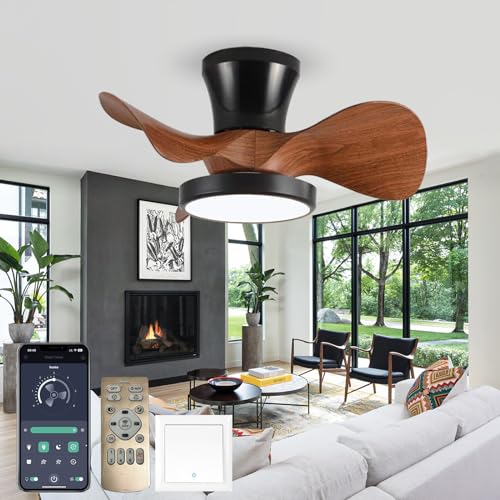 Lampadario Ventilatore da Soffitto con Telecomando, Lampadari con Ventilatore Reversibile