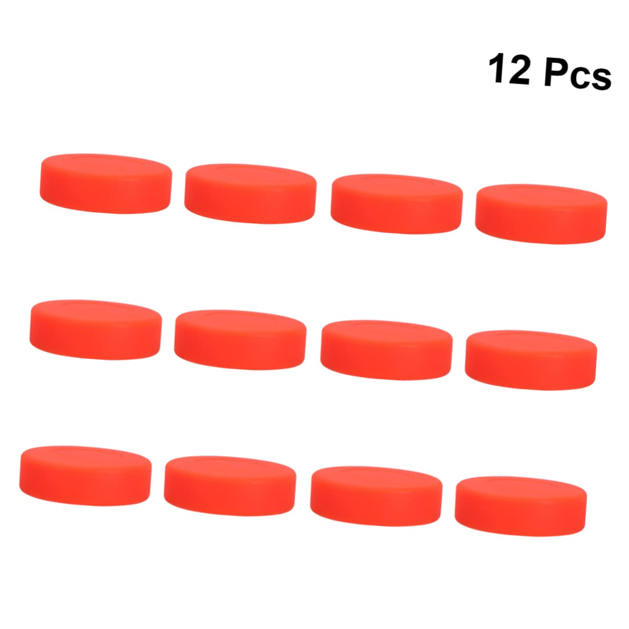 BESPORTBLE Rondelles de Hockey Dureté Réglable en Caoutchouc 12 Pièces Surface Mate Lisse Accessoires pour Hockey Glace et Roller