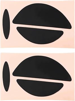 2 Sets Mouse Feet Skateboard Game Mouse Feet Thickness 0.6mm PTFE Material Smooth Sliding Pad Compatible with Logitech MX518 V.2 G400 G400S Black