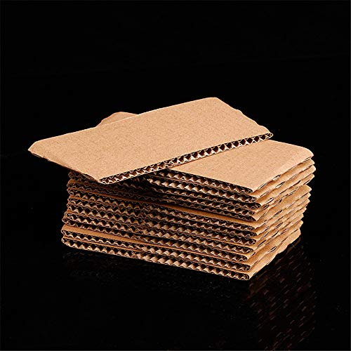 Aspire 100 Pcs Disposable Cup Sleeves Kraft Paper Coffee Cup Sleeve Jackets Holder for Hot Drinks 8 Ounce