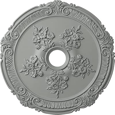 Ekena Millwork CM26AT Attica with Rose Ceiling Medallion, 26"OD x 3 3/4"ID x 1 1/2"P, Factory Primed