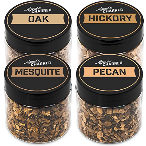 Flavour profiles of the Oak, Hickory, Mesquite and Pecan wood chips