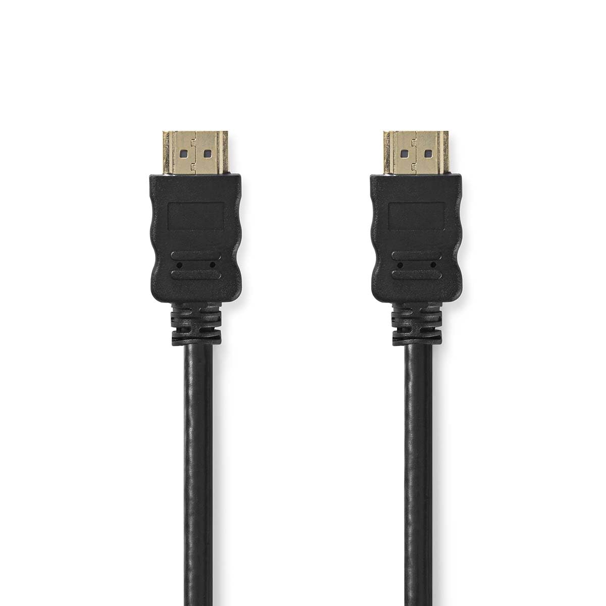 NEDIS Cavo HDMI ™ ad alta velocità con Ethernet, connettore HDMI™ | connettore HDMI™ | 4 K @ 30 Hz | 10,2 Gbps | 25 m | rotondo | PVC | nero | gancio