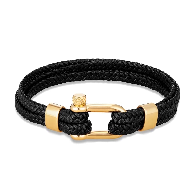 【unisex】Combination Bracelet (Black) Amazon.com: COOLSTEELANDBEYOND Mens Double-Row Black Braided