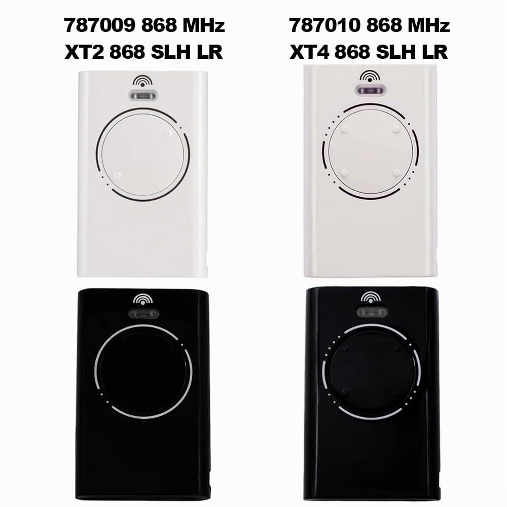 Télécommande de Garage Compatible 868 MHz, télécommande de Garage 2 canaux, ouvre-Porte de Garage avec XT2 868 SLH LR, XT4 868 SLH LR, Code Roulant, Lot de 3 pièces