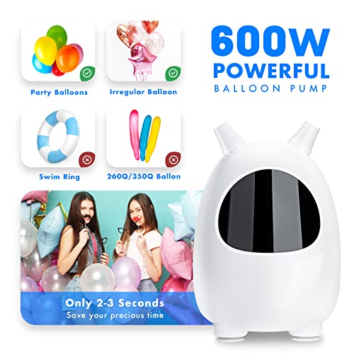 Balloon Pump Electric, SPLAKS Balloons Inflator Air Pump Portable Balloon Blower for Garland Arch, Party Decoration - Image 3