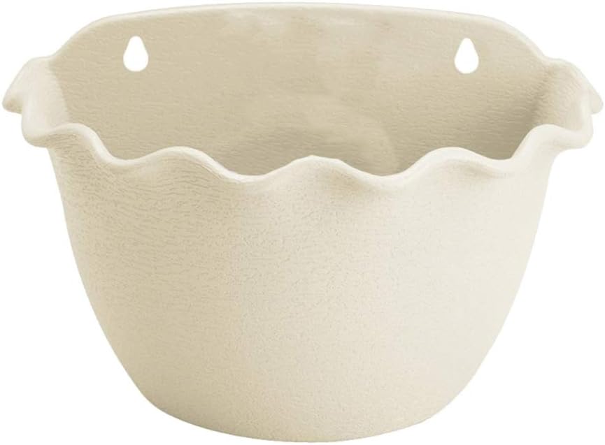 Happyyami Outdoor Hanging Planters Basket Balcony Fence Wall Planters Plastic Flower Pot Plants Holder Hanger Plastic Wall for Balcony Fence Hanging Flower Pots Indoor