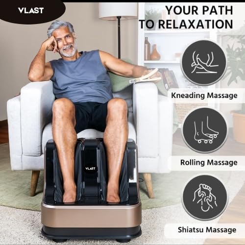Vlast calf, legs and foot material for home - pain relief for the feet - heat + 4 vibration motors - rolling, kneading, and shotsu - improves blood circulation, deep brown, 80W Vlast calf, legs and foot material for home - pain relief for the feet - heat + 4 vibration motors - rolling, kneading, and shotsu - improves blood circulation, deep brown, 80W