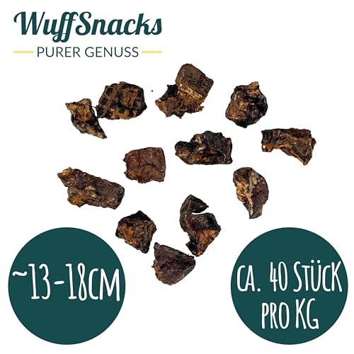 Rinderlungenwürfel für Hunde I 1kg I Rinderlunge getrocknet würfel klein I Trainingsleckerli Hund I Rinderlunge für Hunde getrocknet | fettarm I Leckerlies von Wuffsnacks
