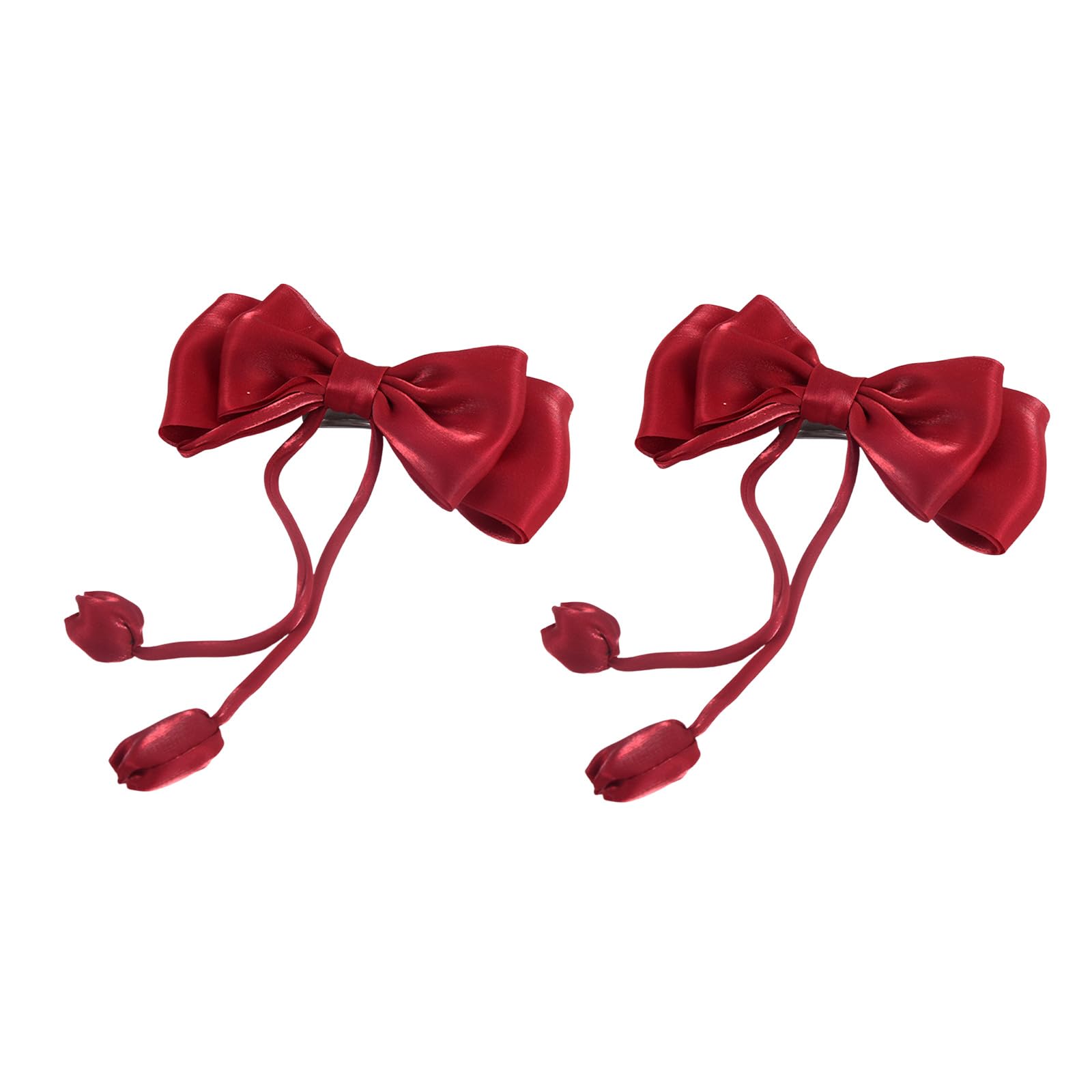 carotoe Of 2 Rose Pendants Bowknot Curtain Holdbacks Clips Window Drapery Tiebacks Buckles Decors for Parties Celebration Curtain Accessories