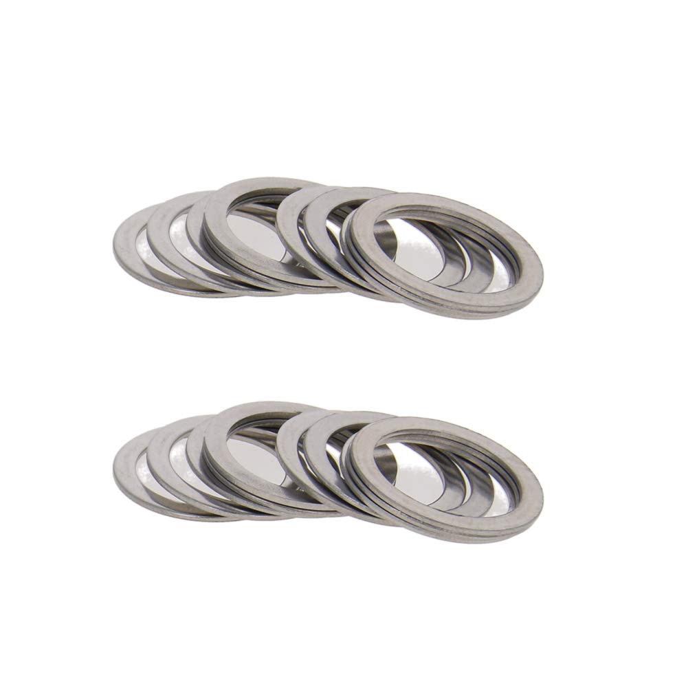 MroMaxM14 x 20mm x 0.8mm Flat Washer for 304 Stainless Steel Screw Bolt Metallic Silver 20Pcs