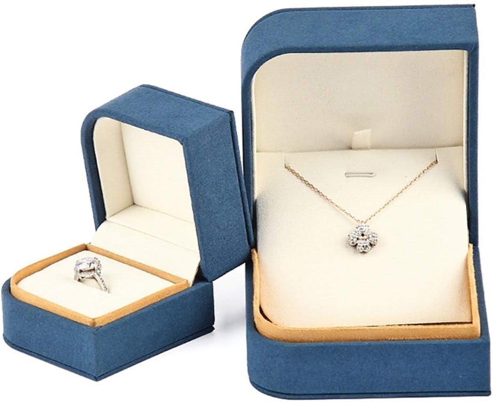 Amazon｜Wcxixo ジュエリーボックスブルージュエリーボックスセット