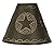 4" x 10" x 8" Punched Tin Star Lamp Shade in Rustic Brown