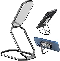 Vista 9 de Soporte de anillo para teléfono, soporte plegable para teléfono celular, rotación de 360°, soporte de agarre de anillo de metal para montaje plateado
