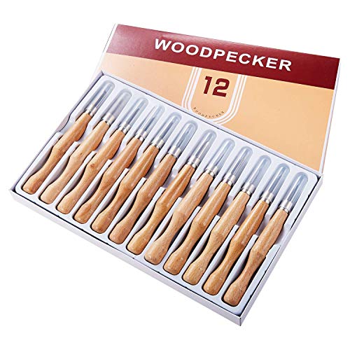 WANBY 12 Set SK7 Carbon Steel Handle Wood Carving Knife Tools Professional Sculpture