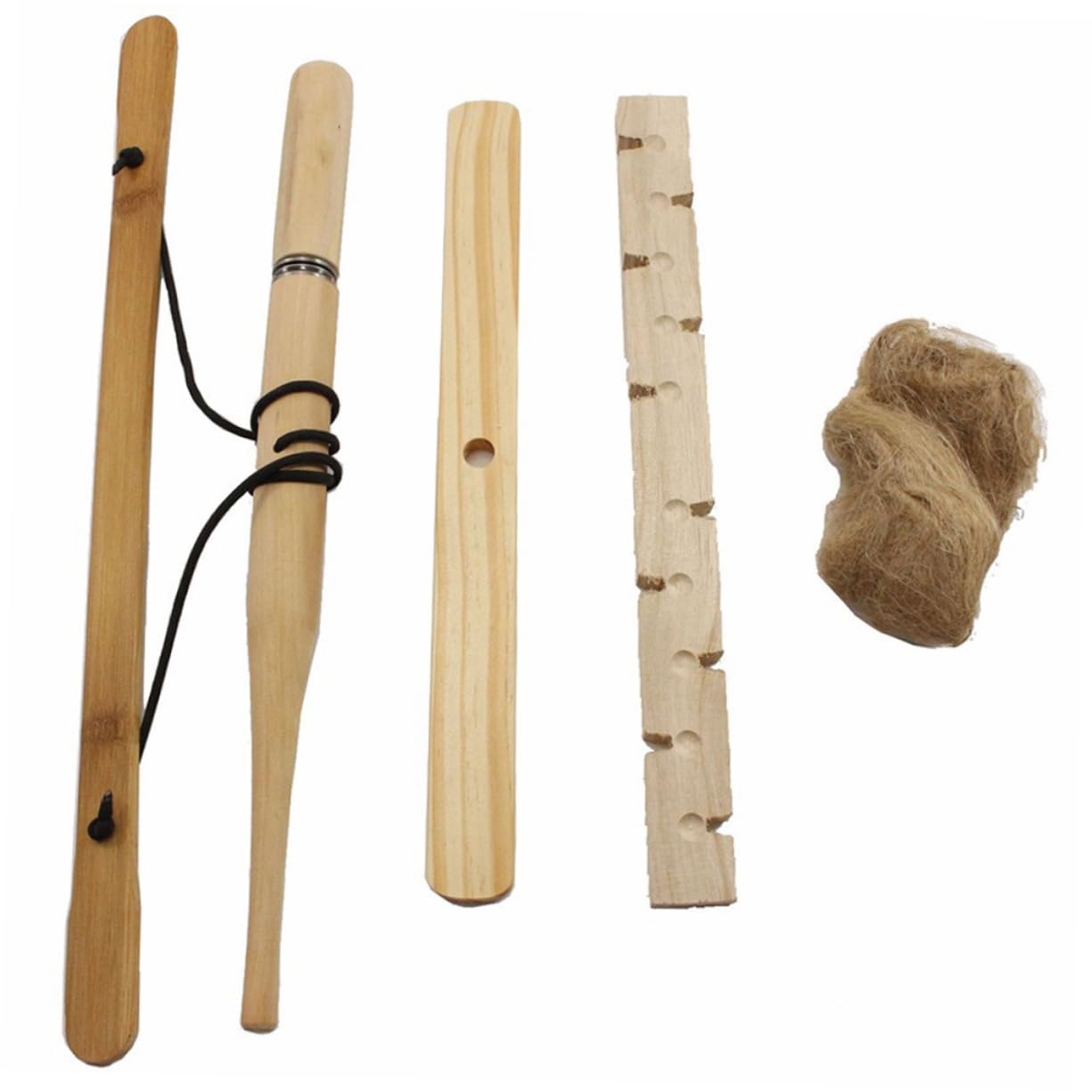 VANZACK 4ensembles Extérieur Kit De Démarrage De Feu Bois Naturel pour Camping Perceuse à Friction Équipement De Sécurité Plein Air pour Situations Urgence Et Activités De Plein Air