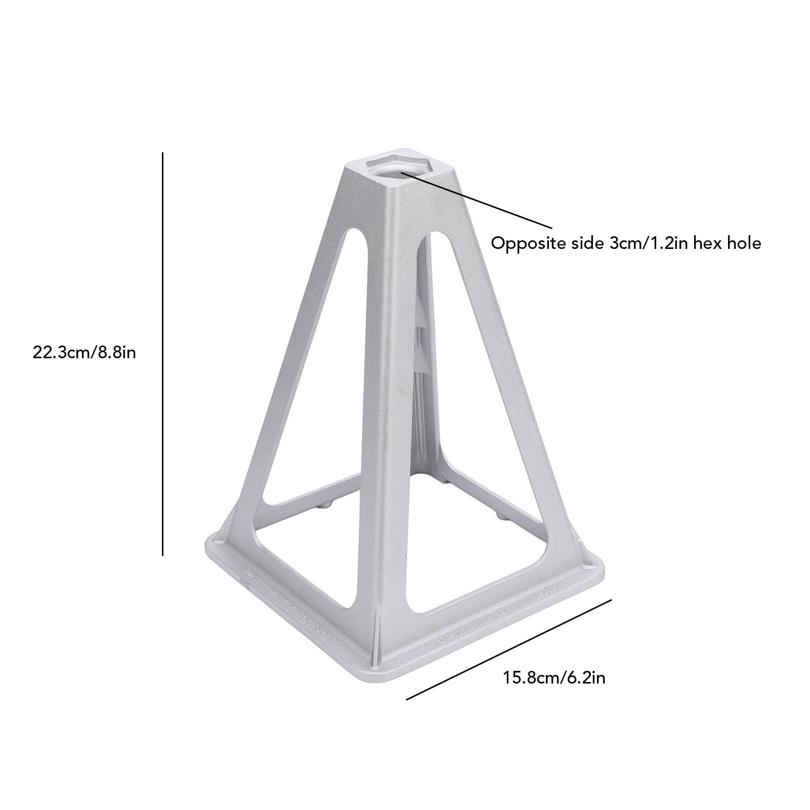 Gato estabilizador para autocaravana, 4 unidades, altura ajustable de 28 a 44 cm, 2,7 T máx. capacidad de carga, engranaje de elevación de husillo de aleación de aluminio, estabilizadores de