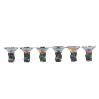 Titanium Ti M5x10mm Bolts Hexagon Socket Countersunk Head Rainbow