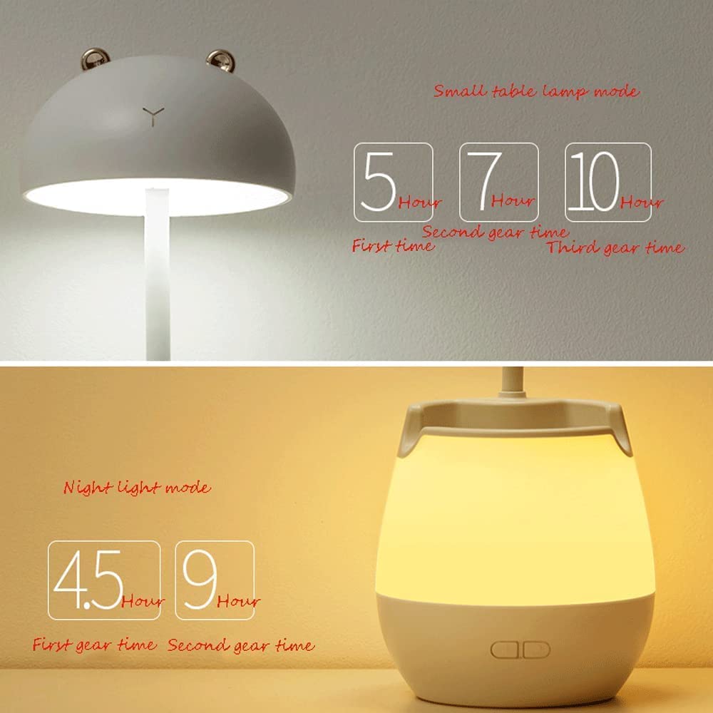 Klemmleuchte Schreibtischlampe LED-Schreibtischlampe Mit Stifthalter, Handyhalterung, Wiederaufladbarer USB-Augenschutz, Lese-Schreibtischlampen Für Das Bett Im Schlafsaal Leselampe Klemmlampe (Blue