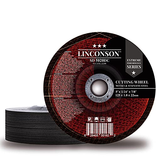 LINCONSON 25 Pack 5 Inch Cut Off Wheel for Metal & Stainless, SD 5020DC